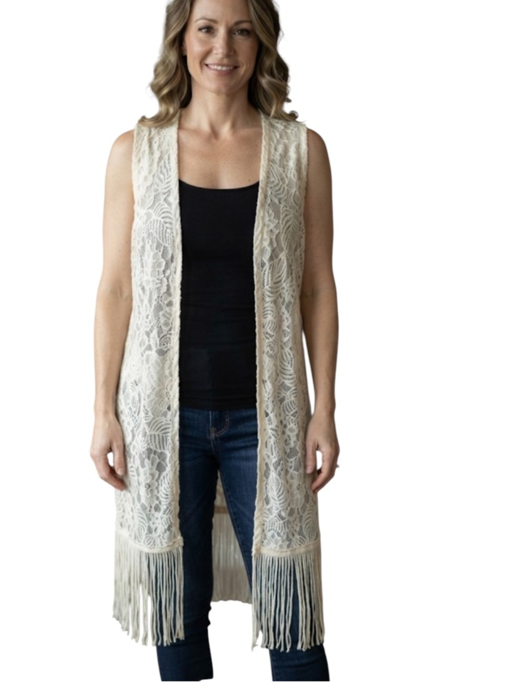 QUESTIONS women's cardigan white size L in excellent condition